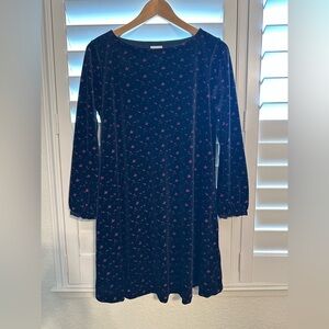 Hatch Black Velvet Dress with Pink Accents